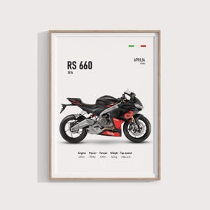 Aprilia RS 660 2024 Poster | Sport Motorcycle Art | Premium Wall Decor | Stylish Print | Gift for Riders