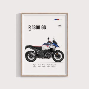 BMW R 1300 GS 2024 Poster | Adventure Motorcycle Art | High-Quality Wall Decor | Premium Print | Gift Idea for Riders