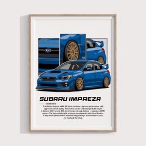 Subaru Impreza WRC Poster | Rally Car Digital Print for Enthusiasts | Supercar Wall Art & Home Decor