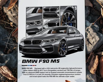 BMW M-series Wall Art | Car Lover Gift, Set of 10 (digital