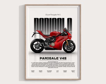 Poster Ducati Panigale V4 S: Superbike Garage Wall Art (download digitale)