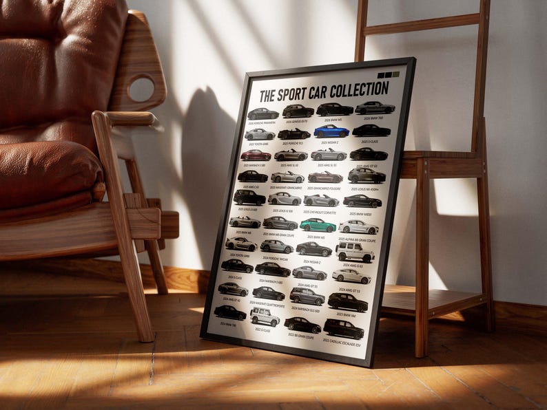 Cars Collection Print Sports Car Collection Poster Set | Digital Download | Supercar ...