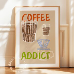 Kaffee Liebhaber Dekor, Poster Kaffee Liebhaber, Espresso Dekoration, Küchenwagen, Kaffee Bar Druck, Geschenk für Kaffeetrinker, Espresso Dekoration