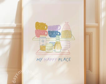 Coffee Corner Print, Kitchen Wall Art, Coffee Bar Decor
