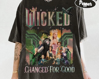 Vintage Wicked für guten Komfort Farben geändert Shirt, Defy Gravity Zauberer T-Shirt, Wicked Musical Film Shirt, Broadway-Fan Geschenk, Wicked Pullover