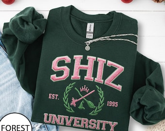 Embroidered Shiz University Sweatshirt, Changed For Good Wicked Embroidery Sweater, Wizard Musical Sweater, Defy Gravity Embroidered Gifts
