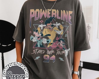 Disney Retro 90s A Goofy Movie Powerline Stand Out Tour 94 Shirt, Magic Kingdom Unisex T-shirt Family Birthday Gift Adult Kid Toddler Tee