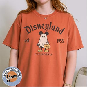 Retro Mickey Ghost Halloween Shirt, Disneyland California Est 1955 Tee, Vintage Spooky Disney Trip Shirt, Trick or Treat Comfort Colors Tee