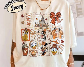 Retro Disney Mickey And Friends Fall Thanksgiving Shirt, Disney Pumpkin Spice Shirt, Disneyland Autumn Trip Shirt, Vintage Disney Fall Shirt