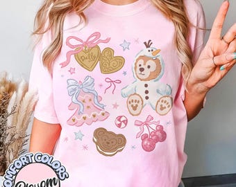 Retro Comfort Color Duffy and Friends Shirt, Vintage Disney Mickey Ear Shirt, Cute Teddy Bear Tee, Disney Family Shirts, Coquette Disney Tee