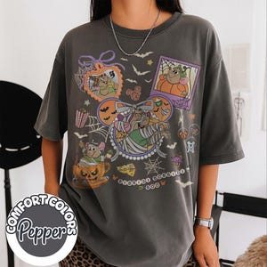 Retro Coquette Bow Disney Jaq And Gus Mummy Halloween Shirt, Jaq And Gus Gus Halloween Shirt, Bibbidi Bobbidi Boo, Princess Halloween Shirt