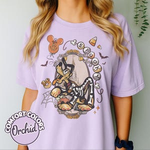 Maglietta personalizzata di Halloween con personaggi Disney Retro Coquette, maglietta per la festa di Halloween di Topolino non così spaventosa, maglietta Disney Halloween Trip 2025