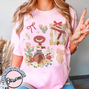 Retro Coquette Bow Disney Toy Story Jessie Comfort Colors Shirt, You&#39;ve Got a Friend In Me Cowgirl Jessie Disneyland Girl Trip Shirt
