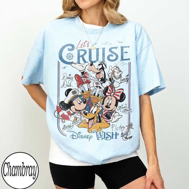 Customize Disney Mickey and Friends Let's Cruise Line Shirt, Family ...