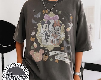 Retro Mickey's Not So Scary Halloween Shirt, Disney Mickey Minnie Halloween Party Shirts, Disney Halloween Matching Family Trip 2025 Shirts