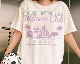 Camiseta retro del Club de Bienestar Park Hopper, camiseta Disney Park Hopper, camiseta Magic Kingdom, camiseta de viaje a Disney, camiseta de vacaciones, camiseta de regalo Disney