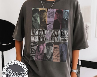 Descendants Zombies Comfort Color Shirt, Descendants Zombies Worlds Collide Tour Oufit, Trending Tee, Disneyland Vacation Trip Gift 2025 Tee