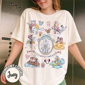 Retro Walt Disney Castle Shirt, Coquette Bow Disney Magical Castle Shirt, Magic Kingdom Shirt, Disney Girl Trip, Disneyworld Family Shirts
