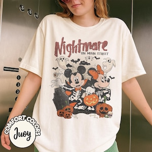 Vintage Mickey Minnie Halloween Shirt, Disney Halloween Shirt, Alptraum auf der Main Street Shirt, Halloween Kürbis Shirt, Halloween Party