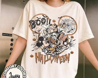 Vintage Micky und Freunde Halloween Shirts, Disney Halloween Shirt, Mickey nicht so beängstigend Halloween Party 2025 Shirt, Halloween Trip Shirt