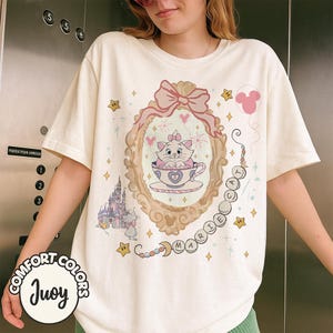 Retro flirt boog aquarel Disney Marie Cat shirt, The Aristocats shirt, Disney Magic Kingdom Marie Cat shirt, Disneyland Cat Lover Tee