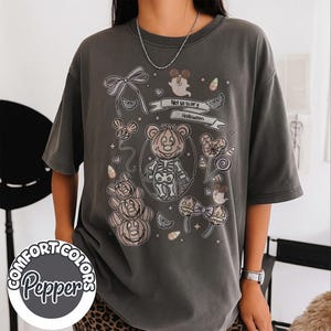 Vintage Spooky Mickey Skeleton Halloween Comfort Colors Shirt, Mickey Skeleton Coquette Shirts, Disney Trip Halloween 2025, Halloween Shirts