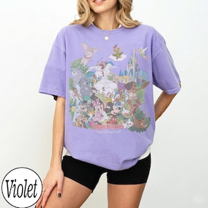 Vintage Disney World Magic Kingdom Shirt, Retro Mickey And Friends Castle Tee, Disney Family Vacation 2026 Shirts, Disney Trip 2026 Shirt Violet