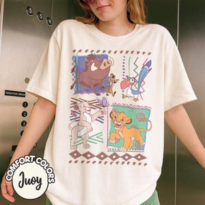 Maglietta vintage anni '90 Disney Il Re Leone Simba e Timon Comfort Colors, Maglietta retrò Disney Il Re Leone, Maglietta Hakuna Matata, Magliette Disney Family