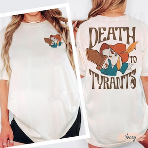 Retro 70s Skippy Rabbit Death To Tyrants Shirt, Vintage Robin Hood T-shirt, Disneyland Family Matching Trip Tees, Magic Kingdom Park Shirt