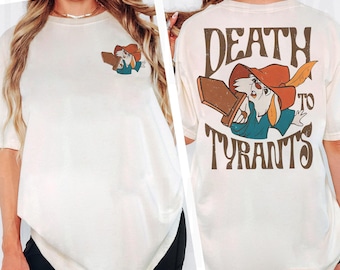 Retro 70s Skippy Rabbit Death To Tyrants Shirt, Vintage Robin Hood T-shirt, Disneyland Family Matching Trip Tees, Magic Kingdom Park Shirt