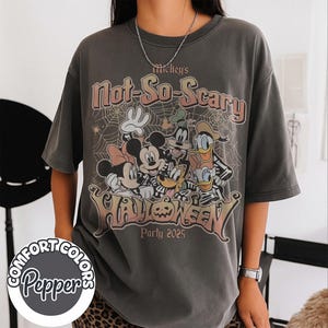 Vintage Mickey&#39;s Not So Scary Halloween Party 2025 Shirt, Disney Halloween Shirt, Mickey And Friends Halloween Shirt, Halloween Family Shirt