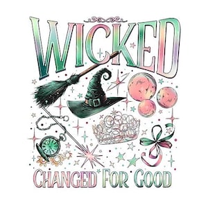 Wicked Changed For Good Files, Wicked Defy Gravity, Wizard of Oz-mokken, Wicked The Musical, Wizard Movie Fan PNG, Wicked Fan Gift