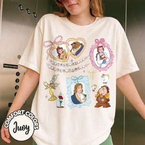 Vintage Beauty And The Beast Shirt, Tale As Old As Time Comfort Colors Tee, Belle Beast Cogsworth Chip, Disney Princess Aesthetic Tee