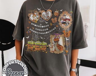 Vintage Toys Geschichte Halloween Comfort Farben Shirt, gruseliges Woody & Buzz Lightjahre T-Shirt, To Boo und Darüber hinaus T-Shirt, Halloween-Familienparty Shirts