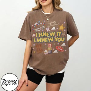 Vintage I Knew It I Knew You Shirt, TS and Toy Story 5 Friendship Shirt, Woody Buzz Lightyear Tee, Disneyland Toy Story Family Matching Tee Espresso