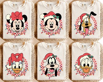 Vintage Disney Mickey And Friends Christmas Shirt, Disney Christmas Group Shirts, Disney Family Shirts, WDW Disneyland Christmas Trip Shirt