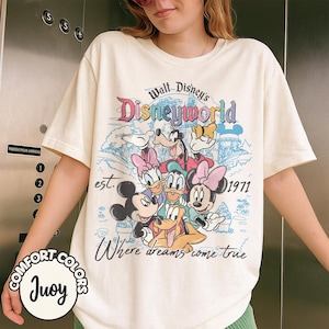 Vintage Walt Disney Disneyworld Est 1971 Shirt, Disneyworld Shirt, Disney Family Vacation 2025 Shirts, Disney Trip Tee, Disney Group Shirt