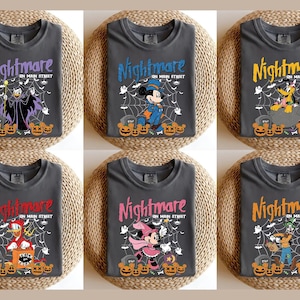 Retro Nightmare on Main Street Shirt, Mickey&#39;s Not So Scary Halloween Party Shirt, Spooky Party Shirt, Disney Family Trip Halloween Shirts