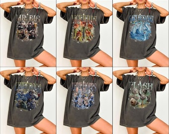 Camiseta vintage de personajes de Zootopia 2, camiseta de la película Disney con animales, camiseta retro de regalo de Zootrópolis, camisetas familiares a juego para viajes a Disneyland