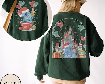 Two Sided Stitch And Scrump Christmas Shirt, Disney Magic Kingdom Tee, Lilo And Stitch Holiday Sweatshirt, Disneyland Xmas 2025 Gift Shirt