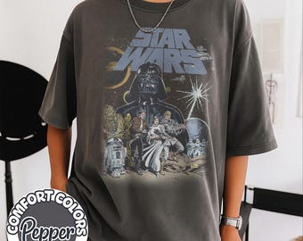 Retro Disney Star Wars Shirt, Vintage Star Wars Comfort Colors Shirt, Star Wars A New Hope Faded, Disneyworld Shirts, Disney Family Shirts