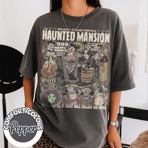 Camiseta vintage de Disney para Halloween: La Mansión Encantada, camiseta retro &quot;Bienvenidos Mortales Insensatos&quot;, fiesta de Mickey no tan aterradora, camiseta de Disney para Halloween