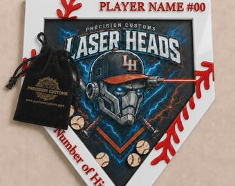 Personalized Baseball/Softball Home Run or Hit Counter, Stat Display, Senior Night Sports Gift