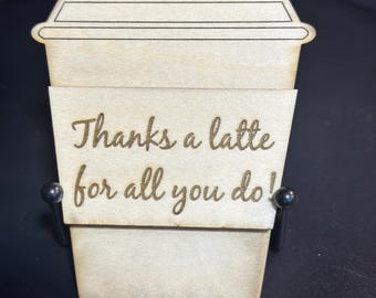 Coffee Cup Gift Card Holders