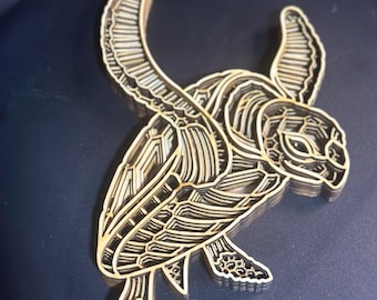 3D Layered Sea Turtle