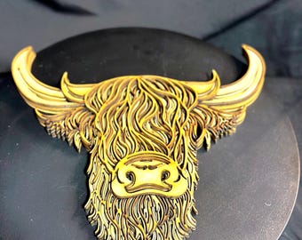 3D Layered Highland Cow