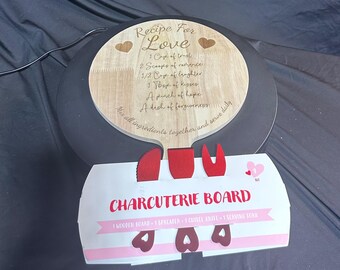 Round Charcuterie Board with Red Utensils