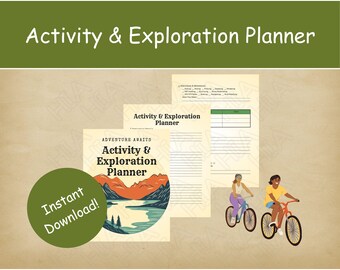 Camping Adventure and Activity Planner | Printable Trip Organizer | Hiking and RV Trip Log | Outdoor Excursion and Camping Journal
