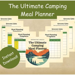 Ultimate Camping Meal Planner | Printable Camping Menu and Grocery List | Campfire Cooking Plan | RV & Tent Camping Meal Planning
