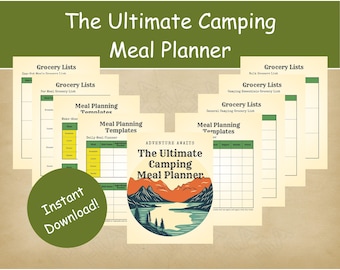 Ultimate Camping Meal Planner | Printable Camping Menu and Grocery List | Campfire Cooking Plan | RV & Tent Camping Meal Planning
